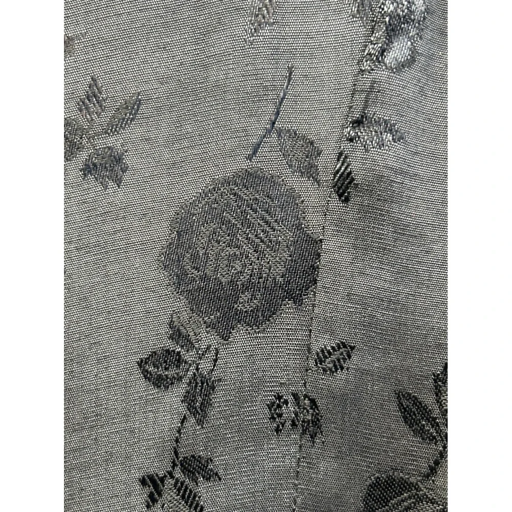 Vintage Vest Women Medium Black‎ Floral Patchwork Quilted Embroidered Boho